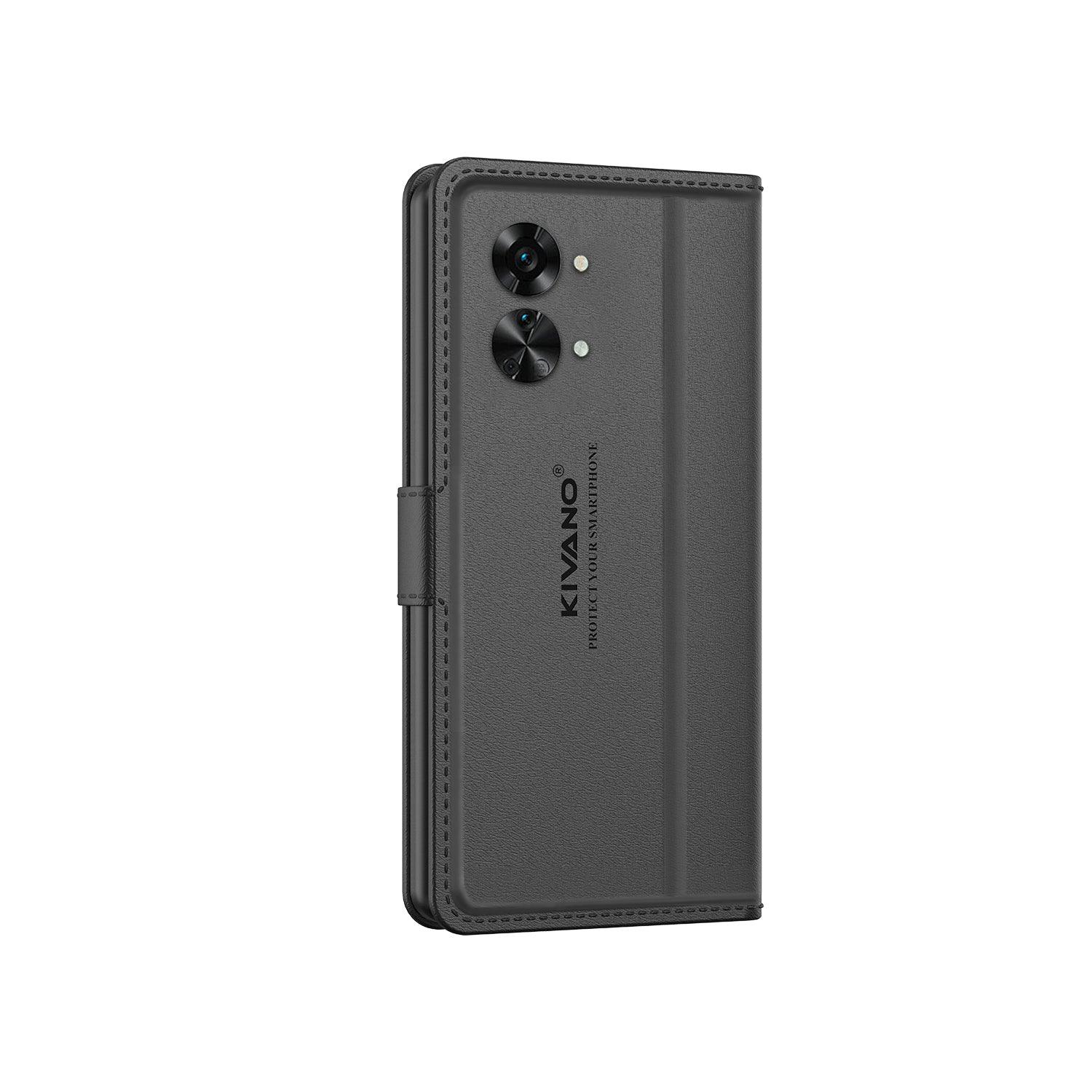 Leather Wallet Case for OnePlus Nord 2T 5G ?Stylish Flip Folio Cover with Card Holder, Stand -KIVANO LUXE - Aibex